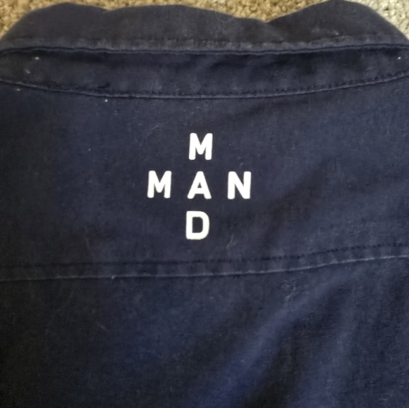 Madness Breeds Madness Mad Man Men's Navy Button-down Shirt Size XL - Picture 3 of 12